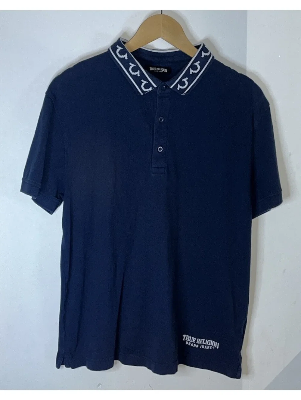 True Religion Short Sleeve Relaxed Polo Shirt Men’s Large PTP 22”